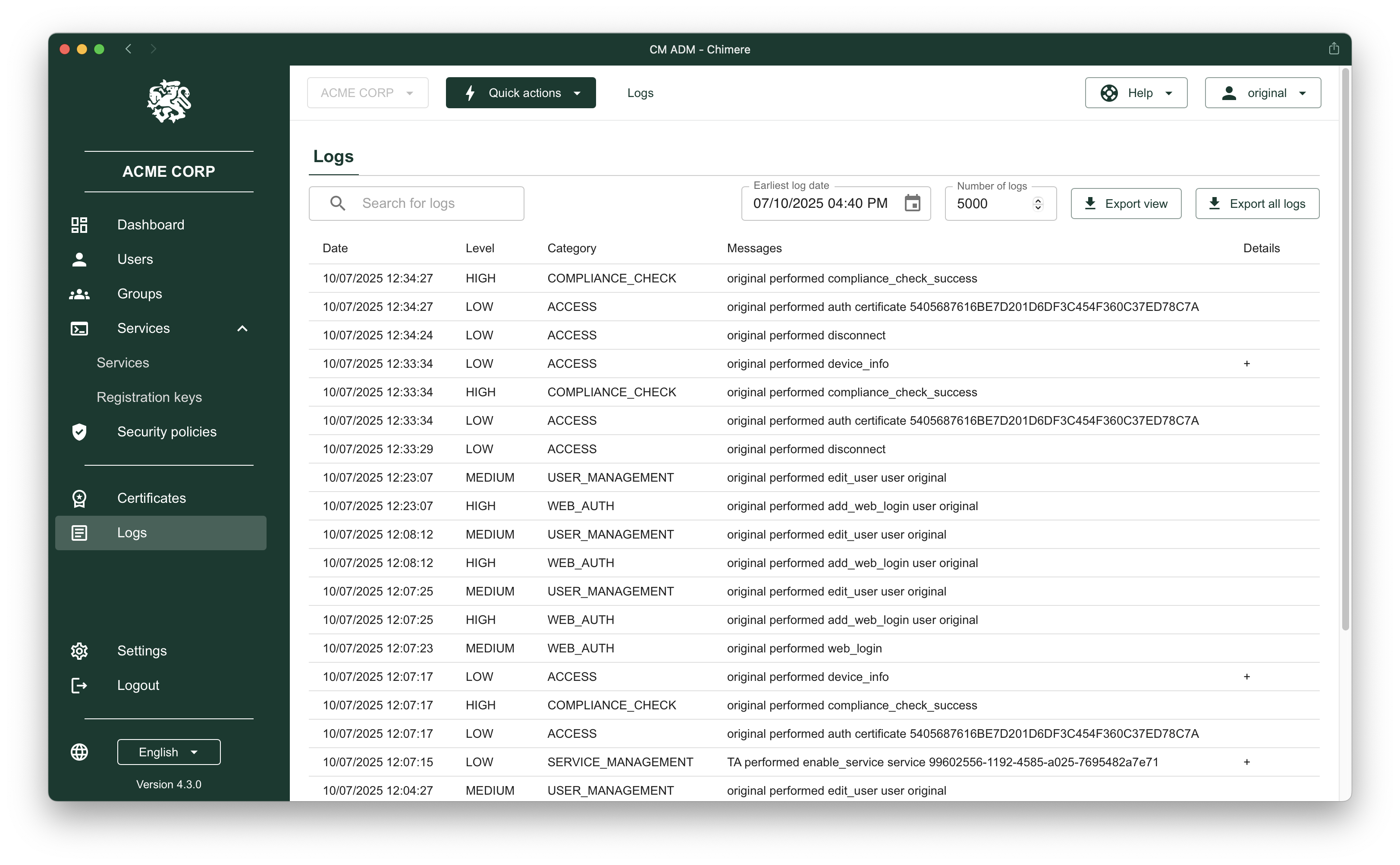 Product screenshot