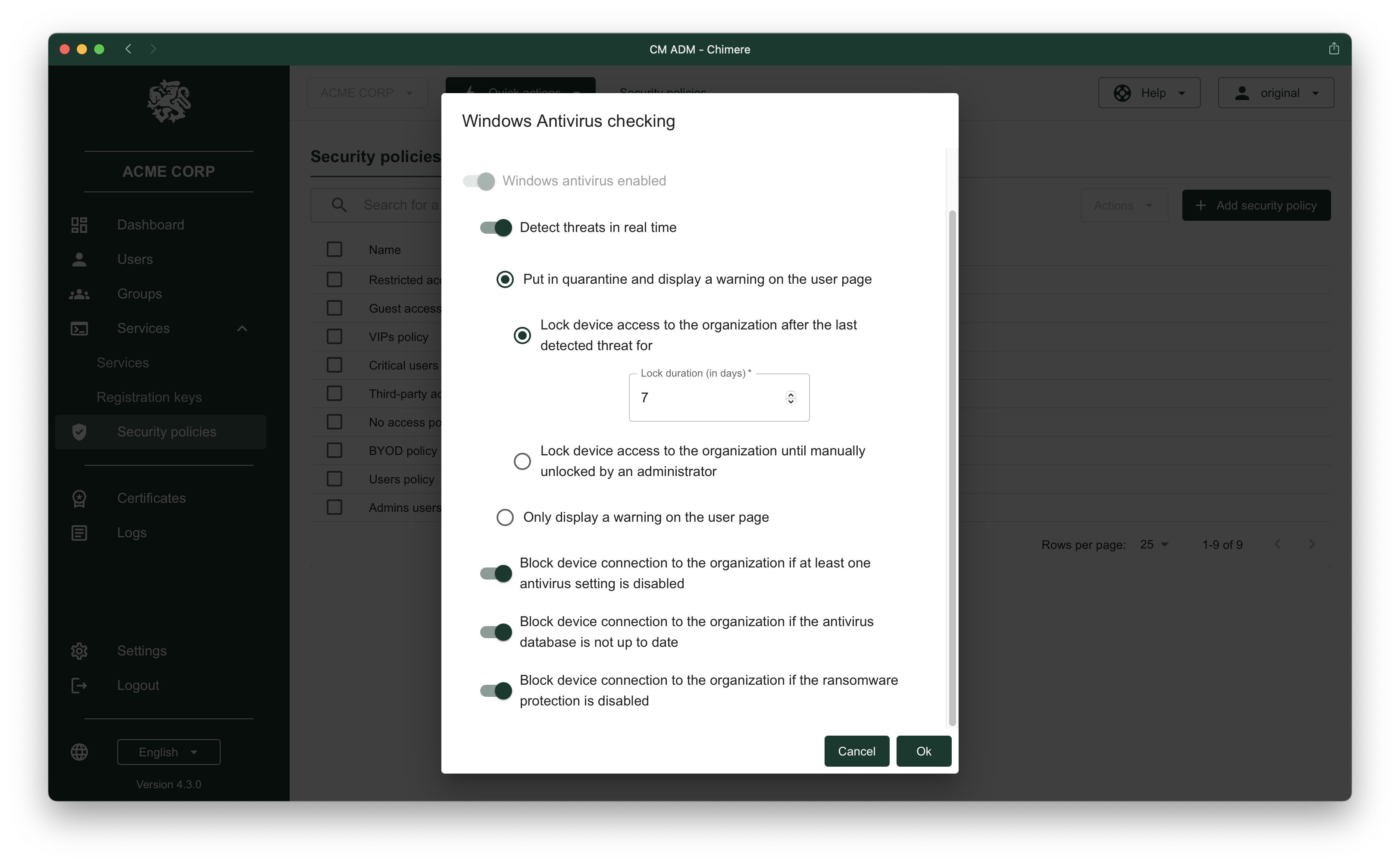 Product screenshot